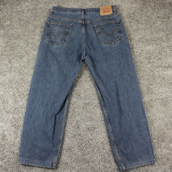 Levis 550 Relaxed Fit Jeans Mens 36x36 Medium Wash Hemmed (35x28) READ - Picture 13 of 13